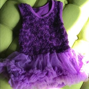 Purple One Piece Dress: 6-9 Months
